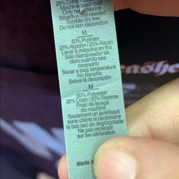 NWT Wine Queen long sleeve shirt purple with white - Picture 3 of 3